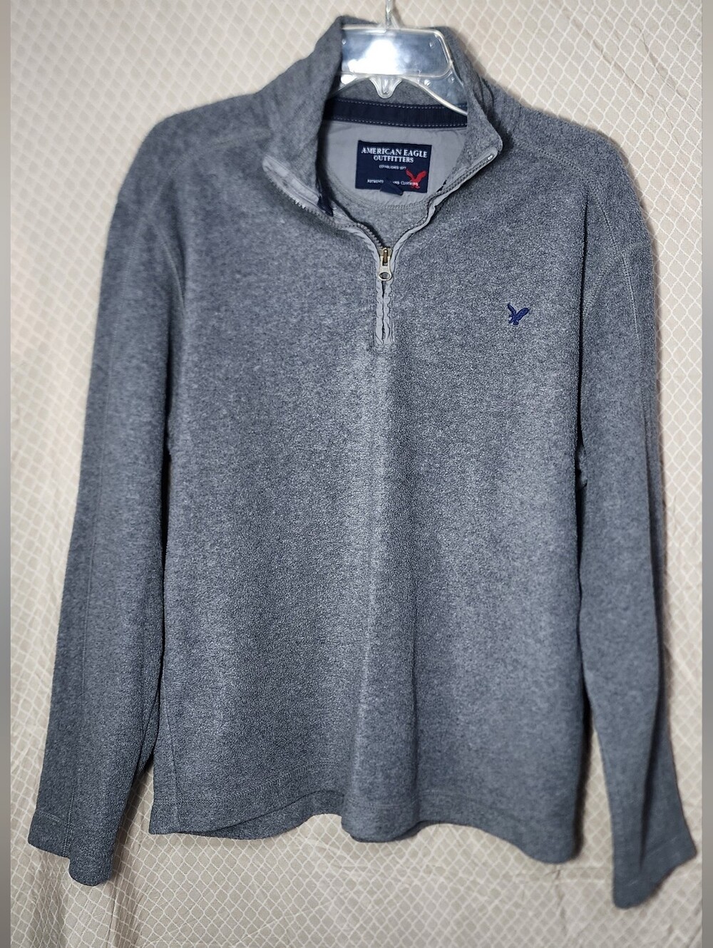 American Eagle Outfitters Quarter Zip Pullover Jacket Gray Men's Large Used